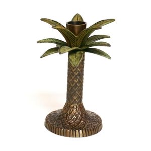 Metal Palm Tree Candle Holder